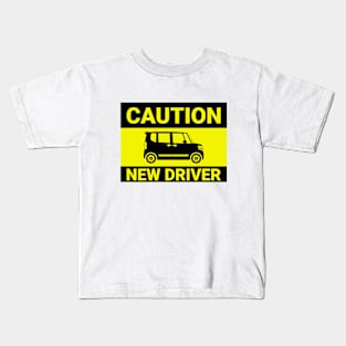 Caution! New driver. Kids T-Shirt